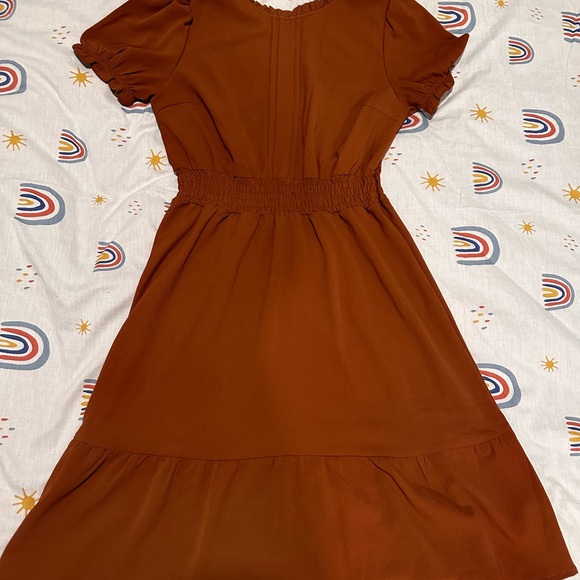 Victorian copper midi dress - Picture 2 of 2